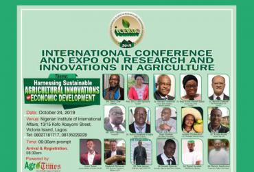 International Conference and Expo on Research and Innovation in Agriculture (ICERIA) 2019