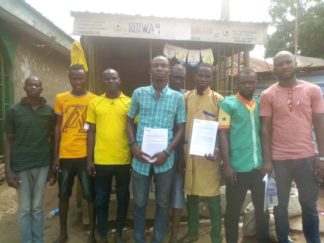 FAYODE program coordinator with Kwara Youth farmers- Grant financing agreement