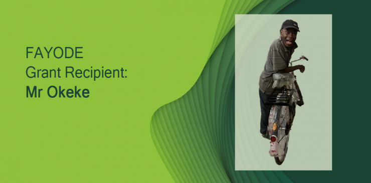 FAYODE Grant recipient-Palm wine tapper Mr Kelvin Okeke