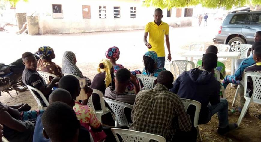 FAYODE program coordinator with Kwara Youth Farmers